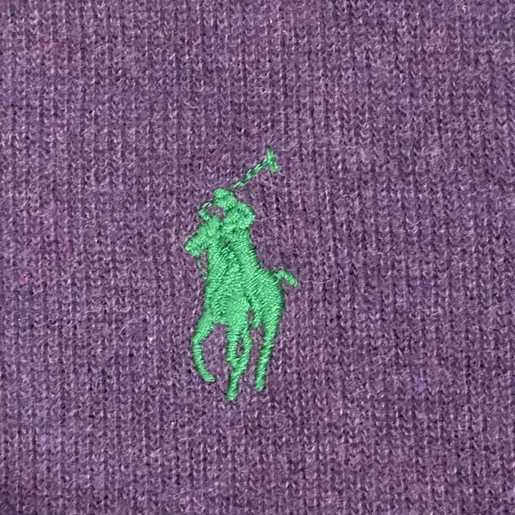 Ralph Lauren Polo Men's Sweater Chunky Quarter Zip Cotton - Picture 8 of 10